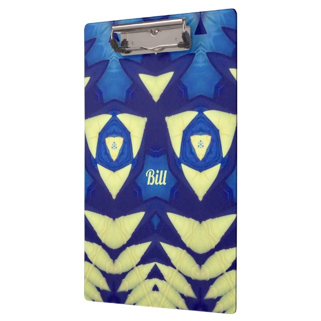 BILL ~ Blue and Cream design  Clipboard (Left)