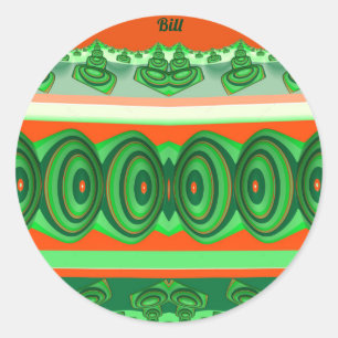 BILL ~ CHRISTMAS ~    CLASSIC ROUND STICKER