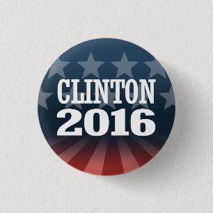 BILL CLINTON 2016 1 INCH ROUND BUTTON