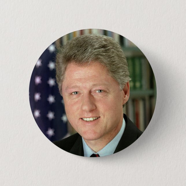 Bill Clinton 2 Inch Round Button (Front)