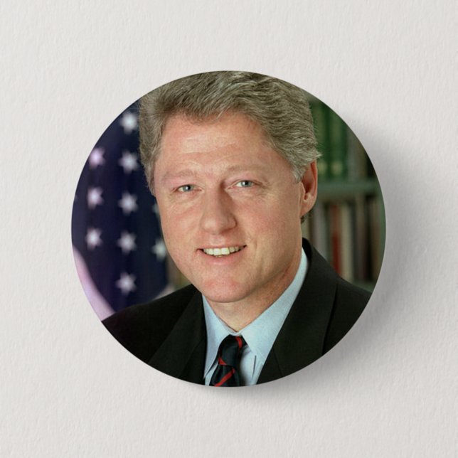 Bill Clinton 2 Inch Round Button (Front)