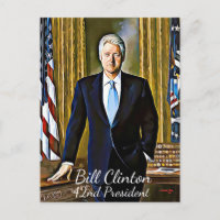 Bill Clinton 42nd President Keepsake Postcard