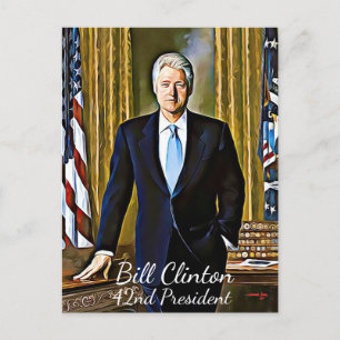 Bill Clinton 42nd President Keepsake Postcard