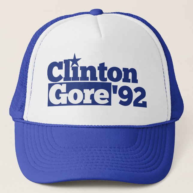 Bill Clinton Al Gore 1992 retro politics Trucker Hat (Front)