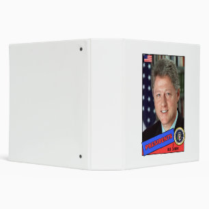 Bill Clinton Baseball Card Binder