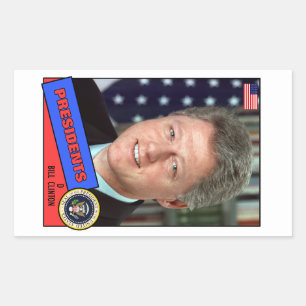 Bill Clinton Baseball Card Sticker