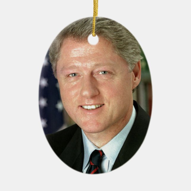 Bill Clinton Ceramic Ornament (Front)