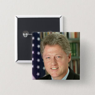 Bill Clinton Democratic President White House 2 Inch Square Button