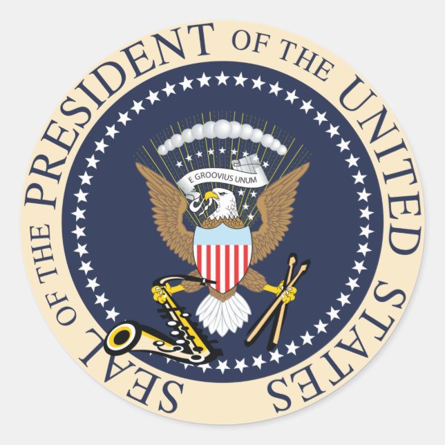 Bill Clinton : President Seal Sticker (Front)