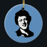 Bill Clinton retro Ceramic Ornament<br><div class="desc">Political Ornaments at PoliticalT-shirts.com: Browse the full spectrum of political gifts and apparel. Political bumper stickers,  hoodies,  buttons,  magnets,  mugs,  posters,  and more. Choose Republican,  Democrat,  Liberal,  or Conservative Humour Tees,  and 2010 Campaign Gear & 2012 Campaign Gear.</div>