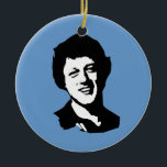 Bill Clinton retro Ceramic Ornament<br><div class="desc">Political Ornaments at PoliticalT-shirts.com: Browse the full spectrum of political gifts and apparel. Political bumper stickers,  hoodies,  buttons,  magnets,  mugs,  posters,  and more. Choose Republican,  Democrat,  Liberal,  or Conservative Humour Tees,  and 2010 Campaign Gear & 2012 Campaign Gear.</div>