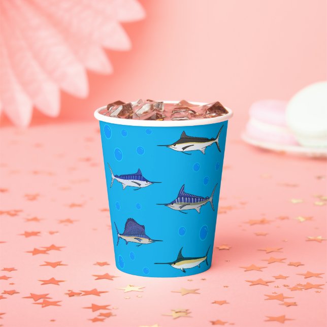 Bill Fish Paper Cups (Insitu)