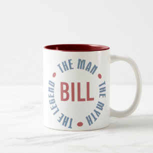 Bill Man Myth Legend Customizable Two-Tone Coffee Mug