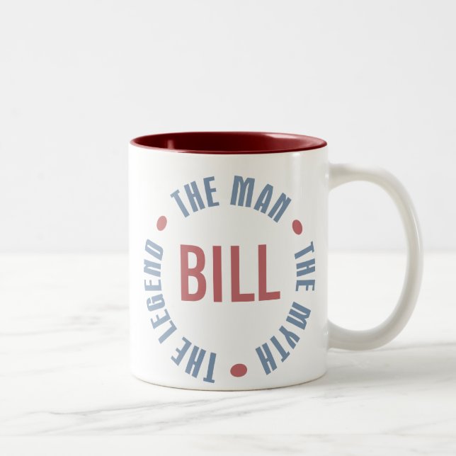 Bill Man Myth Legend Customizable Two-Tone Coffee Mug (Right)