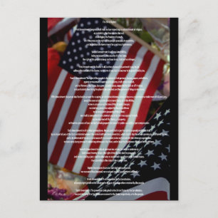 Bill of Rights and Flag Postcard