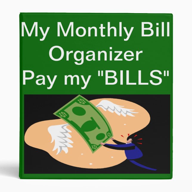 Bill Pay Organizer, Manage day to day finances Binder (Front)