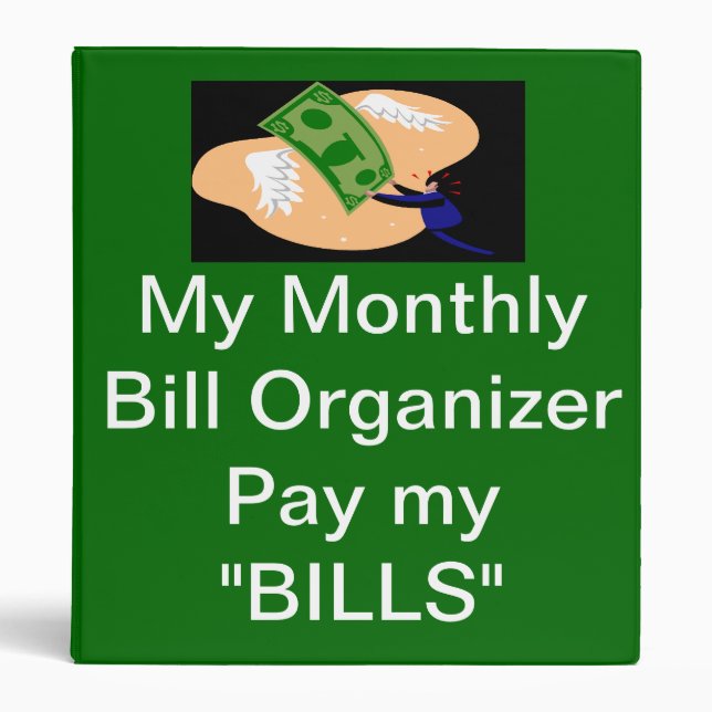 Bill Pay Organizer, Manage day to day finances Binder (Front)