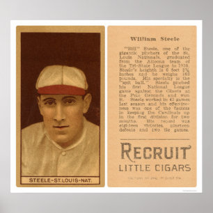 Bill Steele Cardinals Baseball 1912 Poster