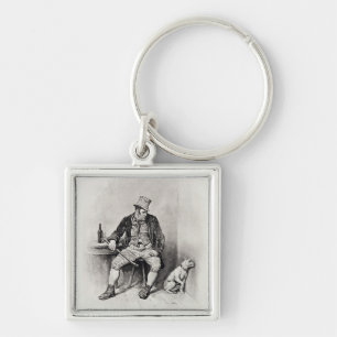 Bill Sykes and his dog, from 'Charles Dickens: A G Keychain