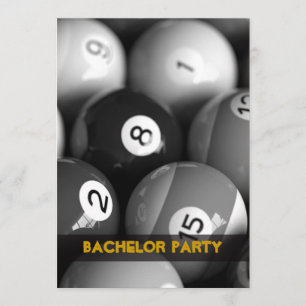 Billard Bachelor Party Invitation Cartes
