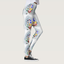 Billard Ball Snowman Leggings de Noël
