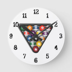 Billard / Ballons de piscine : Horloge murale