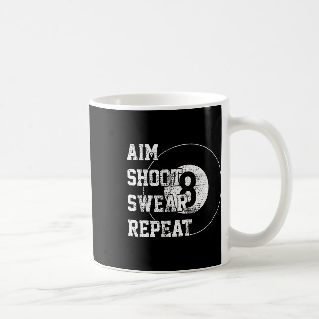 Billard Billiards 8 Eight Ball Retro Gift  Coffee Mug (Right)