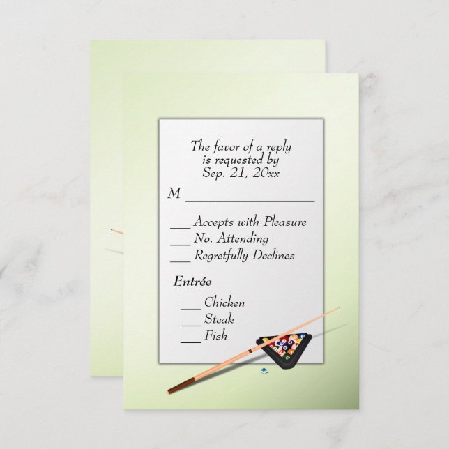 Billard RSVP avec choix Entree (Devant / Derrière)