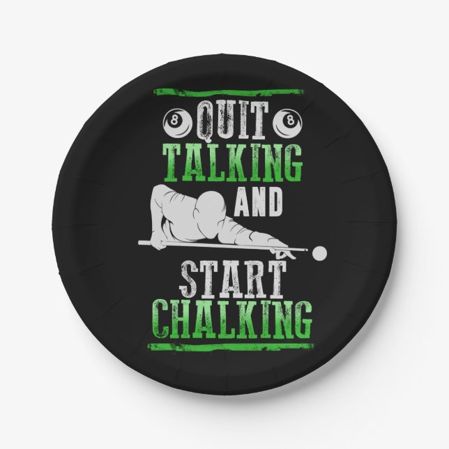 Billard Style Paper Plate (Front)