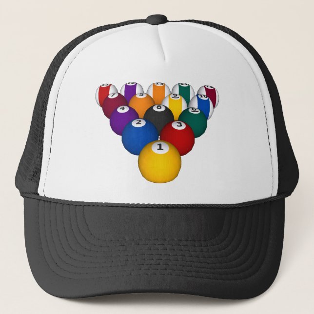 Billards/boules de piscine - casquette fait sur (Devant)