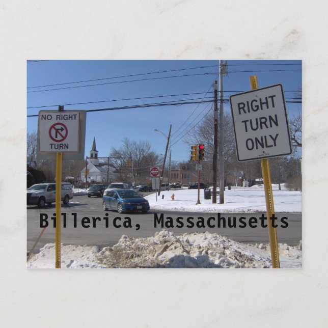 Billerica, Massachusetts Postcard (Front)