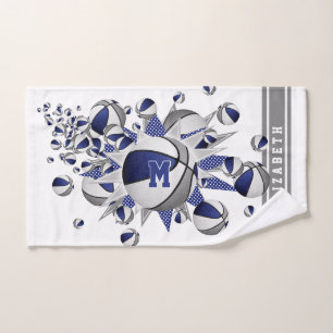 billes de basket gris bleu étoiles filles monogram