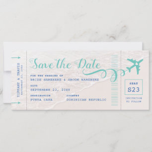 Billet à la carte d'embarquement à la plage Enregi