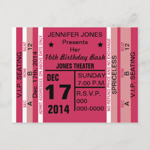 Billet à la carte postale d'invitation d'amusement