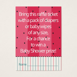 Billet baby shower Raffle/pastèque Parapluie