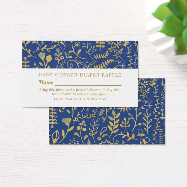 Billet Blue & Gold Oriental Floral, Déchets (Bureau)