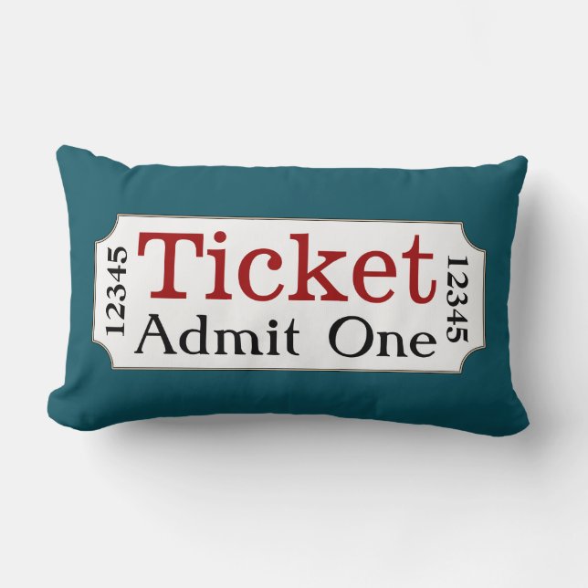 Billet cinéma Turquoise Coussin de cinéma (Recto)