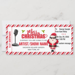 Billet concert Noël Père Noël, Carte cadeau/bon