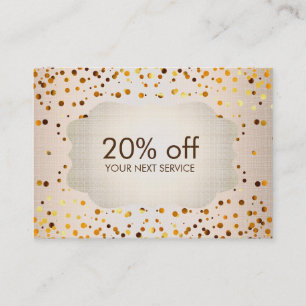 Billet Coupon Or Confetti Bons de réduction Cadeau