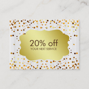 Billet Coupon Or Confetti Bons de réduction Cadeau