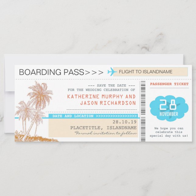 billet d'avion carte d'embarquement enregistrer la (Devant)