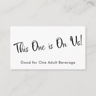 Billet de boisson noir et blanc Insérez les cartes