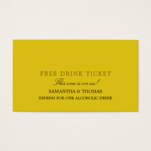 Billet de boisson sans alcool simple et design