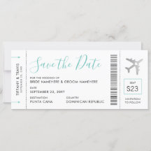 Billet de carte d'embarquement Enregistrer la date