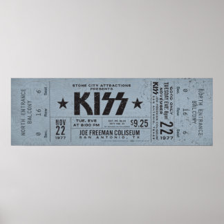 Billet de concert KISS – Impression d'art mural ro