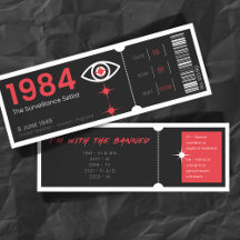 Billet de concert pour les livres interdits 1984