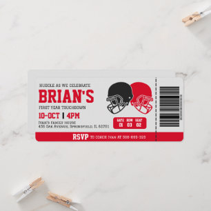 billet de football invitation