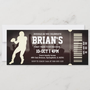 billet de football invitation