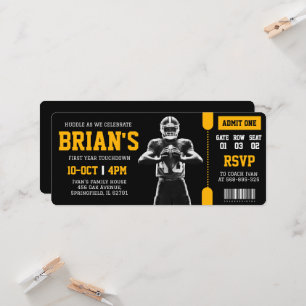 billet de football invitation