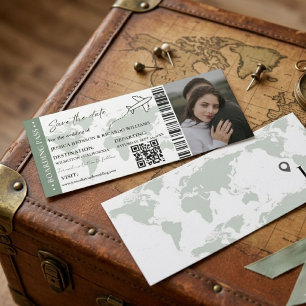 Billet de mariage carte d'embarquement Sage enregi